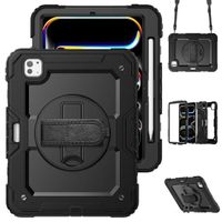 Accezz Rugged Backcover met schouderstrap Apple iPad Pro 11 (2024) M4 - Zwart