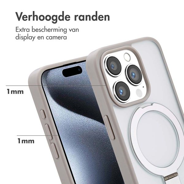 Accezz Ring Stand Backcover met MagSafe Apple iPhone 15 Pro - Grey