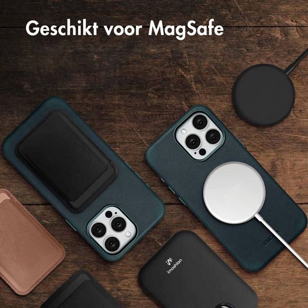 Accezz Vintage Leather Magsafe Backcover Apple iPhone 15 Pro Max - Smokey Green
