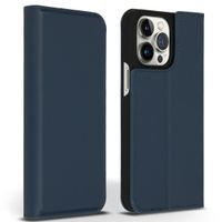 Accezz Premium Leather Slim Bookcase iPhone 14 Pro Max - Donkerblauw