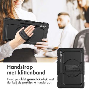 Accezz Rugged Backcover met schouderstrap Samsung Galaxy Tab S10 Ultra / Tab S9 Ultra 14.6 inch - Zwart