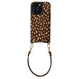Selencia Nova Real Leather Backcover met Koord en Pashouder Apple iPhone 13 Pro - Fawn Chic