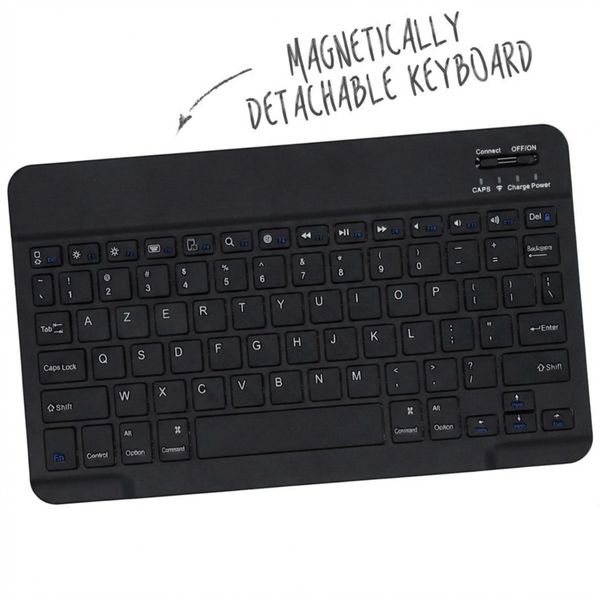 Accezz Bluetooth Keyboard Bookcase Apple iPad 6 (2018) 9.7 inch / iPad 5 (2017) 9.7 inch - AZERTY / FR - Zwart