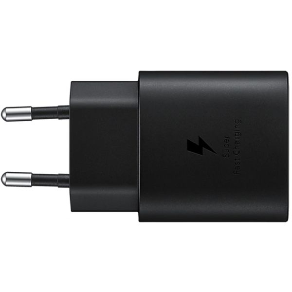 Samsung Originele Fast Charging Adapter USB-C Oplader in Fabrieksverpakking - 25 Watt - Zwart