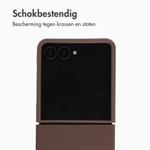 Accezz Liquid Silicone Backcover Samsung Galaxy Z Flip 8 - New Tea Brown