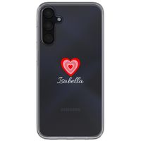 Gepersonaliseerd hoesje met hartje Samsung Galaxy A15 - Transparant