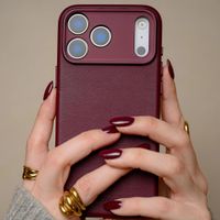 Decoded Leather Backcover MagSafe Apple iPhone 17 Pro Max - Burgundy