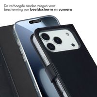 Selencia Echt Leren Bookcase Apple iPhone 17 Pro - Black