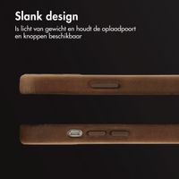 Accezz Vintage Leather Magsafe Backcover iPhone 13 - Rustic Brown