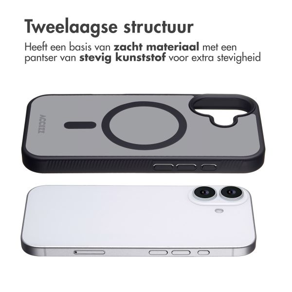 Accezz Rugged Frosted MagSafe Backcover Apple iPhone 17 - Zwart