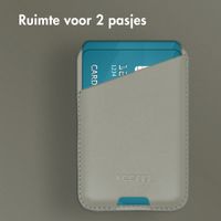 Accezz Leather Cardholder MagSafe - Kaarthouder met MagSafe - Light Grey