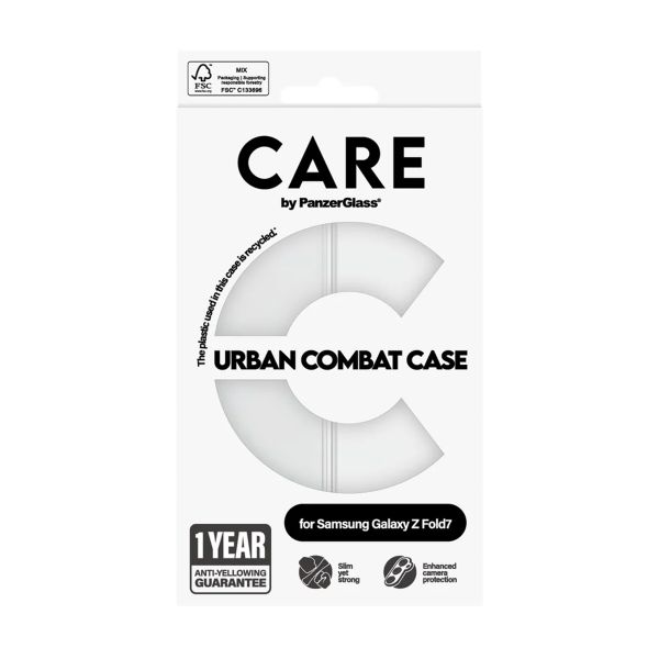 CARE by PanzerGlass Urban Combat Case Samsung Galaxy Z Fold 7 - Transparant