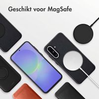 Accezz MagSafe Leather Backcover Samsung Galaxy A36 / A56 - Onyx Black