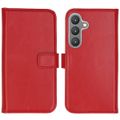 Selencia Echt Lederen Bookcase Samsung Galaxy S24 - Rood