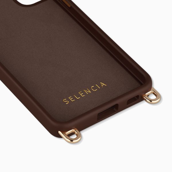Selencia Rivièra MagSafe Backcover met afneembare haakjes Samsung Galaxy S23 FE - Choco Brown