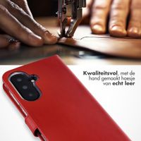 Selencia Echt Leren Bookcase Samsung Galaxy A37 (5G) - Rood