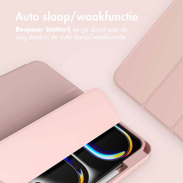 Accezz Smart Silicone Bookcase Apple iPad Pro 11 (2024) M4 - Roze