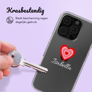 Gepersonaliseerd hoesje met hartje iPhone 16 Pro Max - Transparant