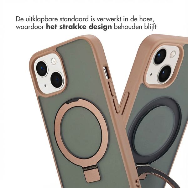 Accezz Ring Stand Backcover met MagSafe Apple iPhone 15 - Bruin