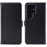 Selencia Echt Leren Bookcase Samsung Galaxy S26 Ultra - Zwart