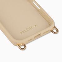 Selencia Rivièra MagSafe Backcover met afneembare haakjes Apple iPhone 16 - Milky Latte