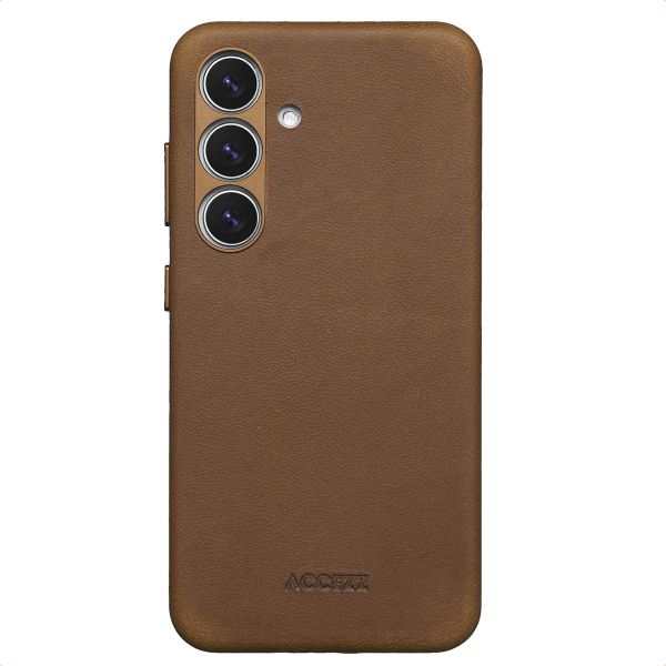 Accezz Vintage Leather Magsafe Backcover Samsung Galaxy S24 / S25 - Tabacco Cognac
