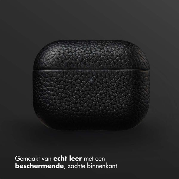 Accezz Echt Leren Case voor de Apple AirPods Pro 3 - Zwart