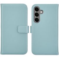 Selencia Echt Leren Bookcase Samsung Galaxy S25 - Air Blue