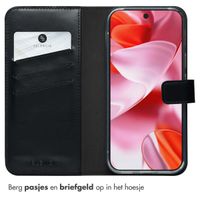 Selencia Echt Leren Bookcase Google Pixel 10 / 10 Pro - Black