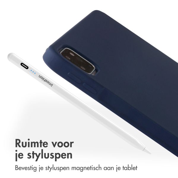 Accezz Liquid Silicone Backcover met penhouder Apple iPad Pro 11 (2022 / 2021 / 2020 / 2018) - Donkerblauw