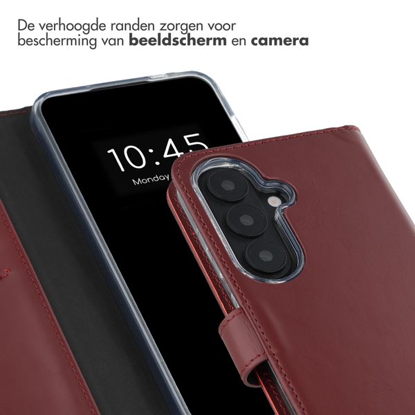 Selencia Echt Leren Bookcase Samsung Galaxy S26 - Burgundy