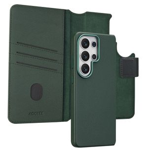 Accezz Leather Bookcase 2-in-1 met MagSafe Samsung Galaxy S26 Ultra - Cedar Green