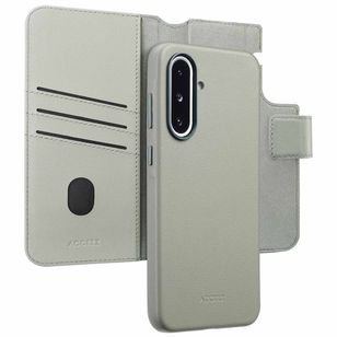 Accezz Leather Bookcase 2-in-1 met MagSafe Samsung Galaxy A36 / A56 - Lichtgrijs