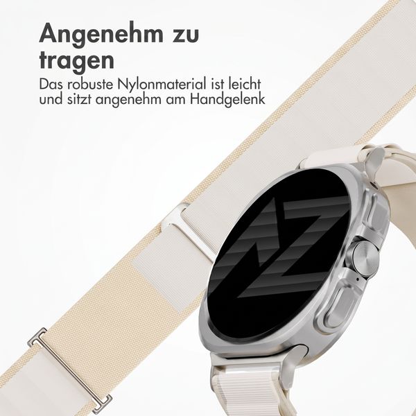 Accezz Nylon Alpine bandje Samsung Galaxy Watch Ultra 2 (2026) / Ultra (2024/2025) - Sterrenlicht