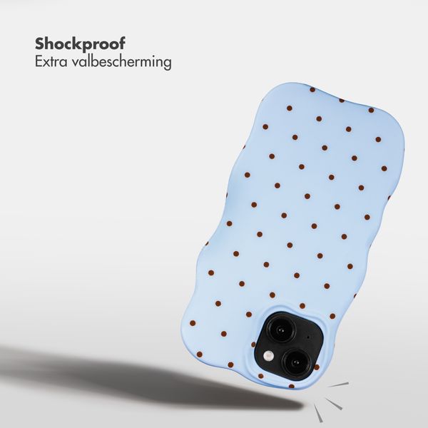 Selencia Vivid Wavy Backcover met MagSafe Apple iPhone 14 / 13 - Happy Dots Digital Sky