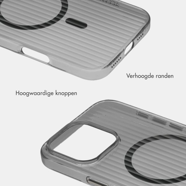 Accezz Lite Backcover met MagSafe | Fluted | Apple iPhone 16 Pro Max - Smokey Clear