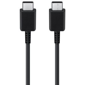 Samsung Originele USB-C naar USB-C kabel - 1 meter - 25 Watt - Zwart + Originele Fast Charging Adapter USB-C Oplader - In Fabrieksverpakking - 25 Watt - Zwart