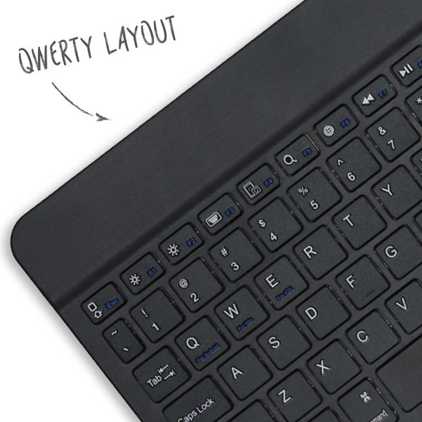 Accezz QWERTY Bluetooth Keyboard Bookcase Samsung Galaxy Tab S10 Plus / Tab S9 Plus / Tab S9 FE Plus 12.4 inch