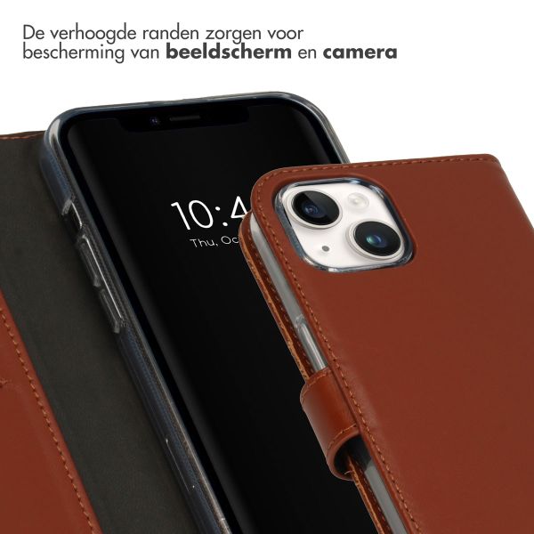 Selencia Echt Leren Bookcase Apple iPhone 15 Plus - Lichtbruin