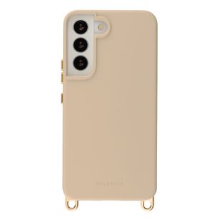 Selencia Rivièra MagSafe Backcover met afneembare haakjes Samsung Galaxy S22 - Milky Latte