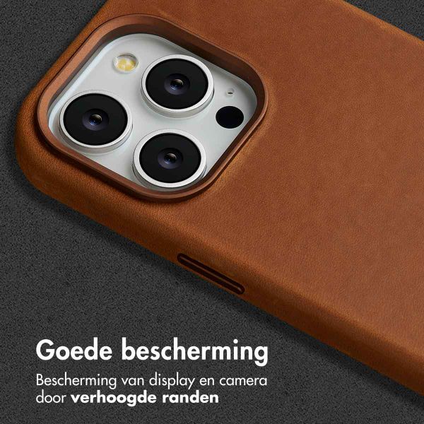 Accezz Vintage Leather Magsafe Backcover iPhone 14 Pro - Tabacco Cognac