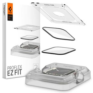 Spigen Pro Flex EZ Fit Screenprotector met applicator Apple Watch Series 7/8/9 - 41 mm - Transparant