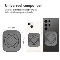 Accezz EasyLock telefoonhouder fiets - Universeel - Aluminium - 360 graden draaibaar - Zwart