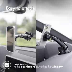 Accezz Telefoonhouder auto - MagSafe - Dashboard en voorruit - Magnetisch - Zwart