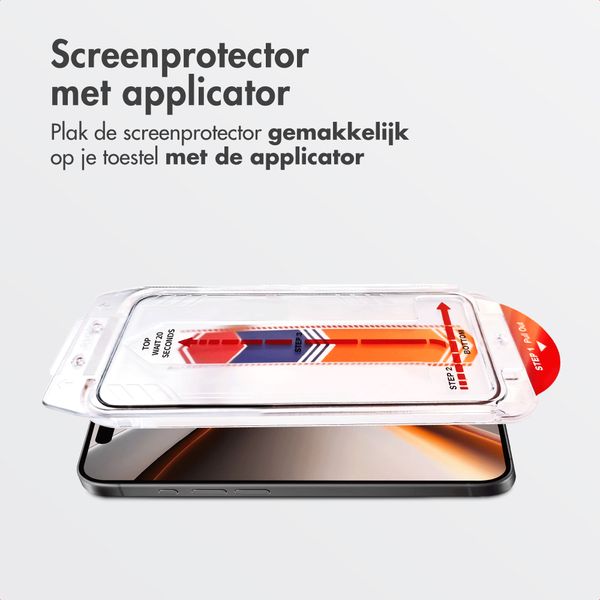 Accezz Gehard Glas Screenprotector + Applicator Apple iPhone Ultra