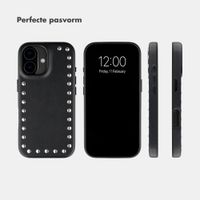 Selencia Studs Backcover met MagSafe Apple iPhone 17 - Velvet Black