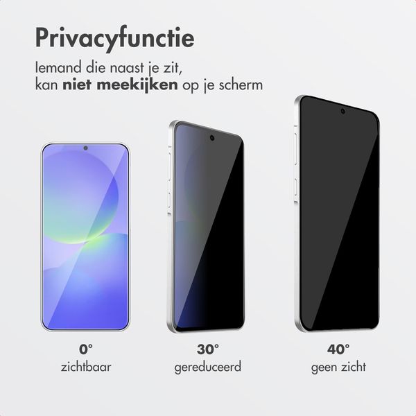 Accezz Gehard Glas Privacy Screenprotector + Applicator Samsung Galaxy A36