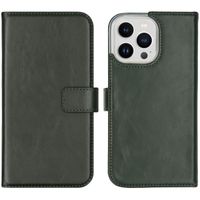 Selencia Echt Lederen Bookcase Apple iPhone 14 Pro Max - Groen
