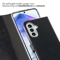 Selencia Echt Lederen Bookcase Samsung Galaxy A26 - Zwart