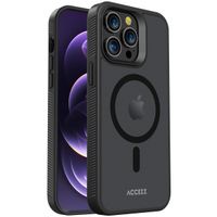 Accezz Rugged Frosted MagSafe Backcover iPhone 14 Pro Max - Zwart